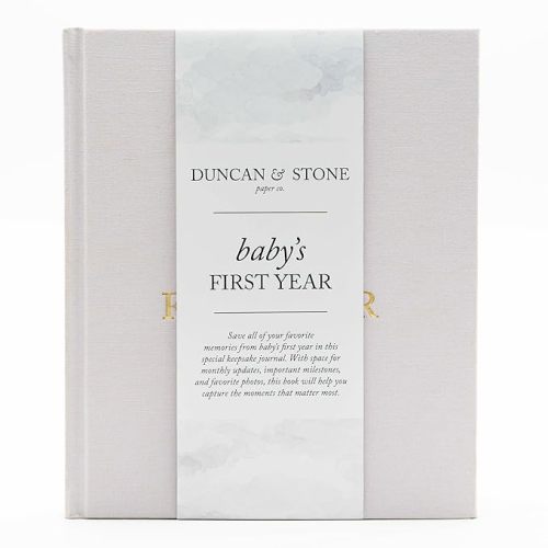 Baby First Year Book - Heirloom Keepsake Baby Memory Book to Record Important Milestones, Photos, Ultrasounds & More - Newborn Books (Lilac,112 Pages)