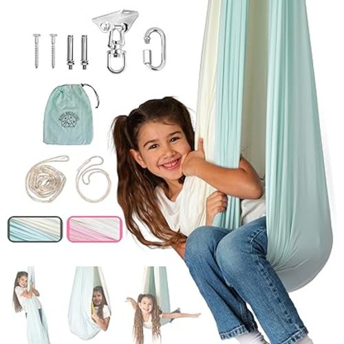Double Layer Kids Sensory Swing Indoor & Outdoor | Therapy Swing | Sensory Swing for Adults | Hammock | Autism Swing | Special Needs | Reversible Cuddle Chair