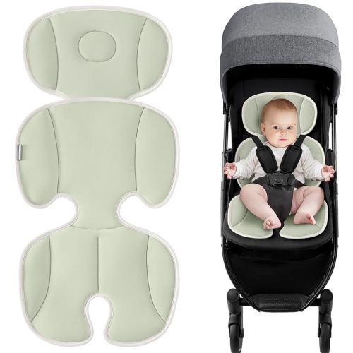 Baby Stroller Cooling Pad Universal Soft Cooler Pad Breathable Adjustable Car Seat Liner Detachable 2-Piece Cooling Cushion Fits Strollers, Car Seat, High Chair, Bassinet, Swing