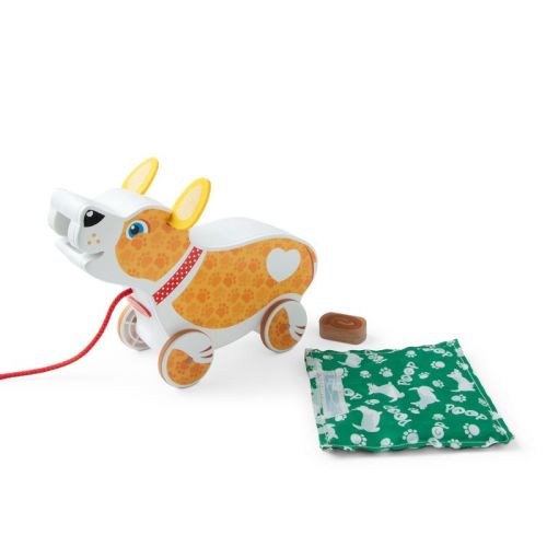 Melissa & Doug Feed Walk & Poo Pup Wooden Preschool Pull Toy Play Set