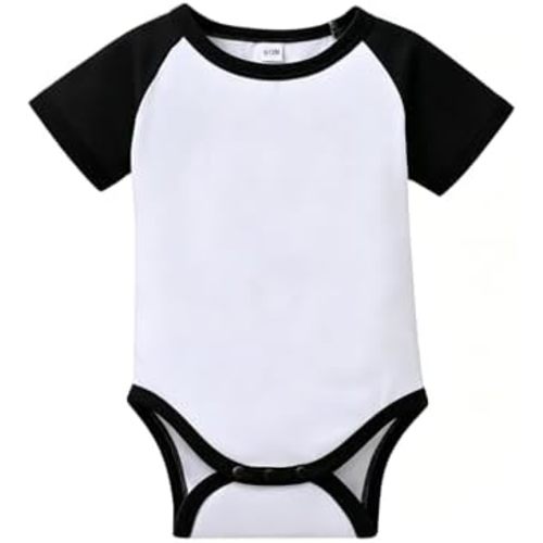 Magic Park 0-24M Baby Boys Raglan Bodysuit Short Sleeve Romper Infant Girls Raglan Baseball Jumpsuit