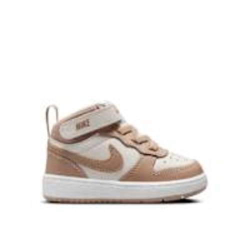 NIKE BOYS INFANT-TODDLER COURT BOROUGH 2 MID SNEAKER - IVORY