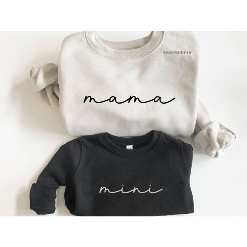 Matching Mama Mini Sweatshirts: Mother Daughter Son Baby Outfits
