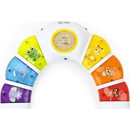 Baby Einstein Glow & Discover Light Bar Musical Toy, Activity Station, Sitting Up and Tummy Time Toy, Color and Animal Learning Toy, Infant Ages 3 Months+
