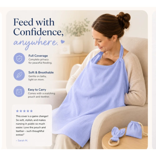 Little Teekie Breathable Muslin Nursing Cover – Little Teekies