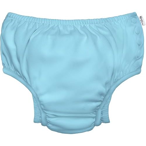 Green Sprouts Baby Ultimate Reusable Snap Swim Diaper, Aqua, 6-12 Months