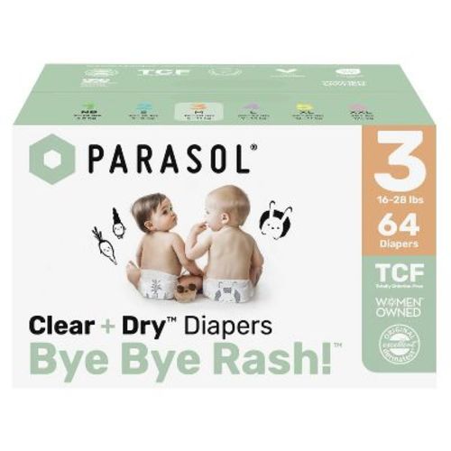 Parasol Clear+dry Natural Disposable Diapers - Size 2 - 80ct