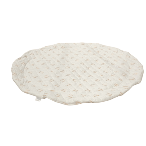 Poppyseed Play Linen Round Mat, Neutral Line