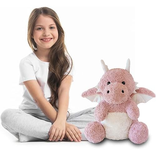 Little Flying Dragon - Cute Stuffed Animal Plush Toy - Adorable Soft Dragons Toy Plushies and Gifts - Perfect Present for Kids (Pink,11.81in/30cm)