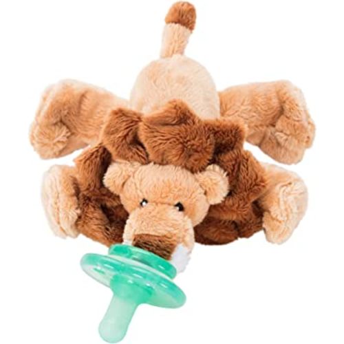 Nookums Paci-Plushies Buddies - Lion Pacifier Holder - Adapts to Name Brand Pacifiers, Suitable for All Ages, Plush Toy Includes Detachable Pacifier