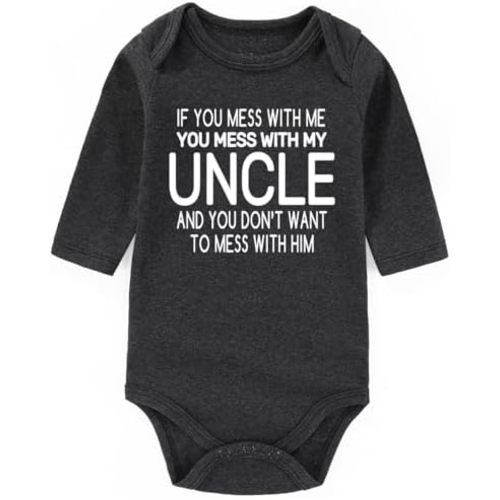 i love my uncle baby clothes newborn Outfits uncles announcement Girl Boy Funny Bodysuits
