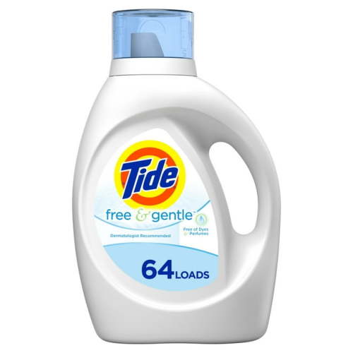 Tide Free & Gentle Liquid Laundry Detergent, 64 Loads 92 fl oz