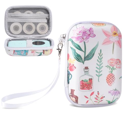 Phomemo D30 D35 Label Maker Case, Storage Bag Compatible with NELKO P21/NIIMBOT D11/ORGBRO X1/SUPVAN E10 Label Printer, Fits for Mini Labels Sticker Machine, Box Only - Pastel