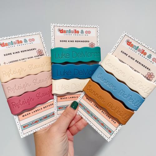 3 Pack Silicone Bottle Labels, Baby Bottle Label, Sippy Cup Label, Personalized Labels, Daycare Labels, Stocking Stuffer