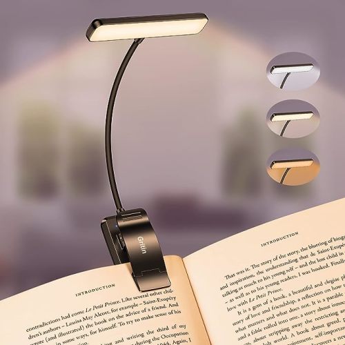Book Light for Diaper Changes- Eye Caring 3 Color Temperatures, Dimming Brightness, 90 Hrs Runtime