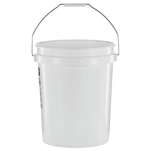 United Solutions 5 Gallon Round Utility Bucket, Comfort Handle, Plastic, White, PN0149, 1 Each