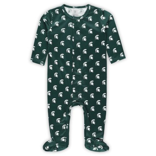 Michigan State Spartans ZooZatz Newborn & Infant Magnetic Closure Sleeper - Green