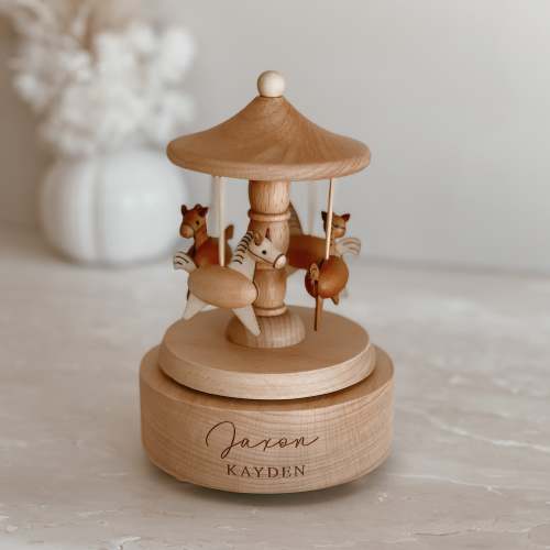 Heirloom Wooden Musical Carousel - Horse