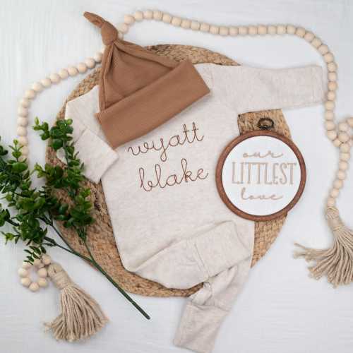 Personalized baby boy coming home outfit, Newborn hospital announcement, Newborn going home outfit, monogrammed baby boy romper with footies