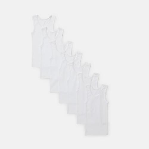 7 Pack Baby Singlets (00)