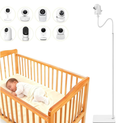 iTODOS Baby Monitor Floor Stand Holder Mount Compatible with Infant Optics DXR-8 Pro,Nanit Pro & Flex Stand,VTech VM819/VM901,HelloBaby HB6550/6560,Owlet,Momcozy,eufy,Motorola and 1/4 Threaded Camera