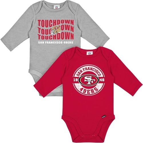 Gerber NFL Baby 2-Pack Long Sleeve Onesie Bodysuit