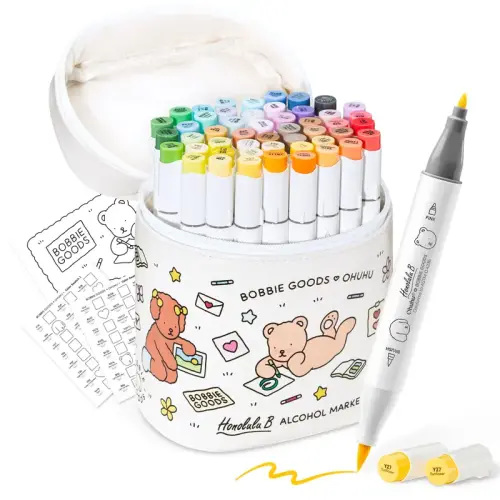 Ohuhu x Bobbie Goods Alcohol Art Markers: Brush & Fine Dual Tips - TikTok Shop