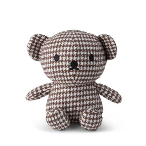 Boris Bear Pied-de-Poule Plush Brown