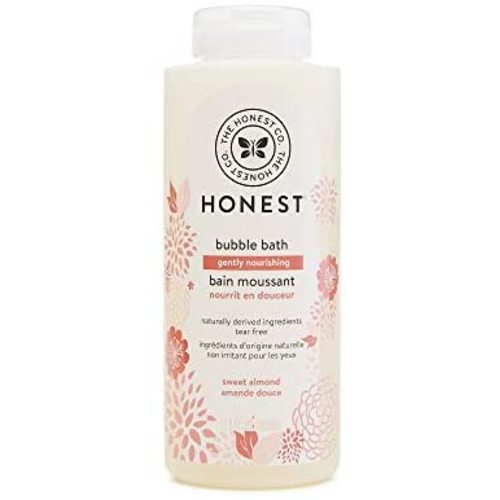 The Honest Company Gently Nourishing Sweet Almond Bubble Bath, Tear-Free Kids Bubble Bath With Naturally Derived Ingredients and Essential Oils, Sulfate and Paraben-Free Baby Wash, 12 fl.oz