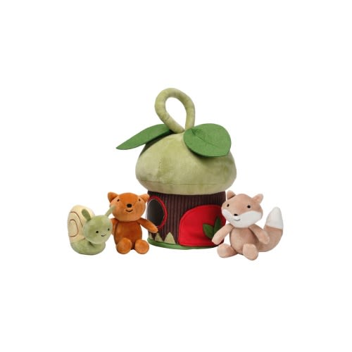 Treehouse Soft Plush Interactive Play Set with Stuffed Animal Toys