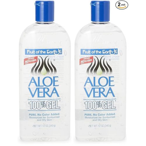 Fruit of the Earth Moisturer Gel, Aloe Vera, 12 Ounce (Pack of 2)