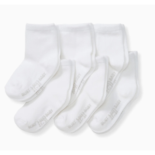 Solid Organic Cotton Baby Crew Socks 6 Pack – Burt's Bees Baby