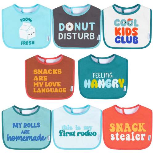 8-Pack Baby Boys Kids Club Drooling Bibs