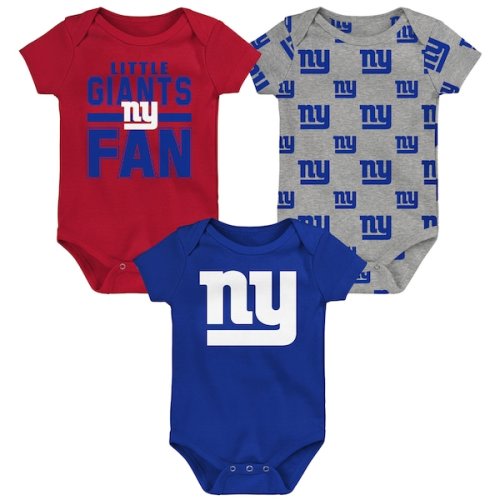 New York Giants Outerstuff Newborn Little Tike 3-Piece Bodysuit Set
