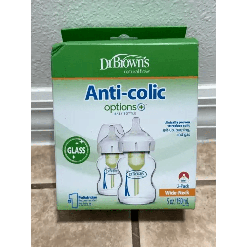 Dr Browns Anti Colic Glass Bottles Wide Neck 5oz 2 Pack