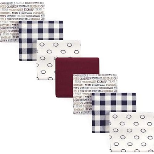 Hudson Baby Cotton Flannel Receiving Blankets Football One Size