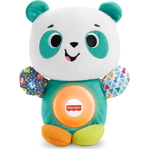 Fisher-Price Baby Learning Toy Linkimals Play Together Panda Plush for Ages 9+ Months, Compatible Only with Linkimals Items