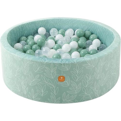 Foam Ball Pit 35.4"x 11.8" for Toddlers and Kids,Round Ball Pool Indoor Outdoor Baby Playpen,Ideal Gift for Infants,Balls not Included - Sage
