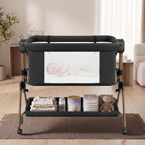 Uuoeebb Baby Bassinet, 3 in 1 Bedside Bassinet for Baby Newborn