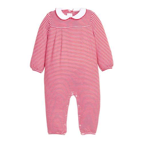 Red Stripe Pleated Peter Pan Romper – Posh Tots Children's Boutique