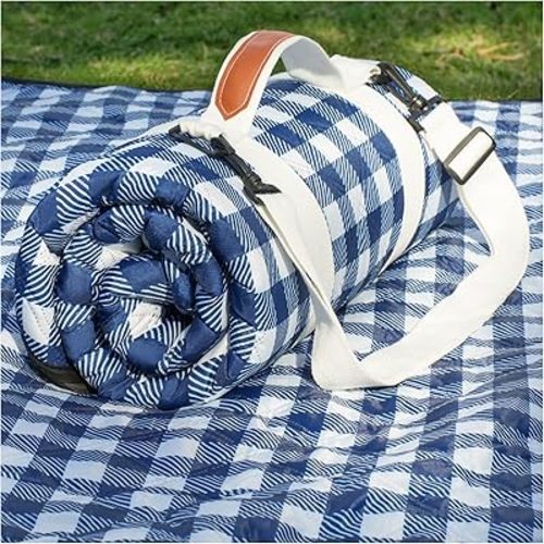 Genovega Waterproof Picnic Blanket Beach Outdoor Camping Mat Extra Large Foldable Cute Big Travel Essential Accessories Gift Park Patio Lawn Garden Grass Ground PlayMusic Festival Concert Must Have