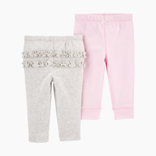 Carter's Pant (2 Pack) - Light Pink/Grey Ruffle, 3M