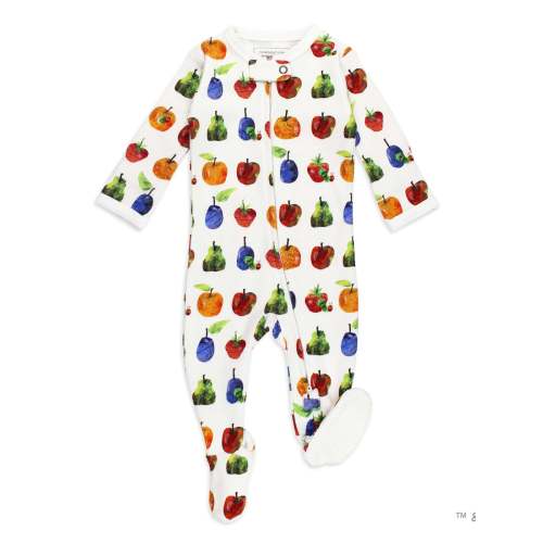 Organic Zipper Footie, Fruit