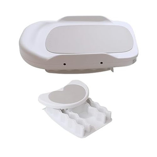 PPBB – Baby Bath Support for Sink & Undermount Bathroom Sink – Easy Hygiene Care for Baby's Bottom, Hands, Face & Hair – Ideal for Eczema, Diaper Rash, Heat Rash – Gray/Pink/Navy/White (Gray)