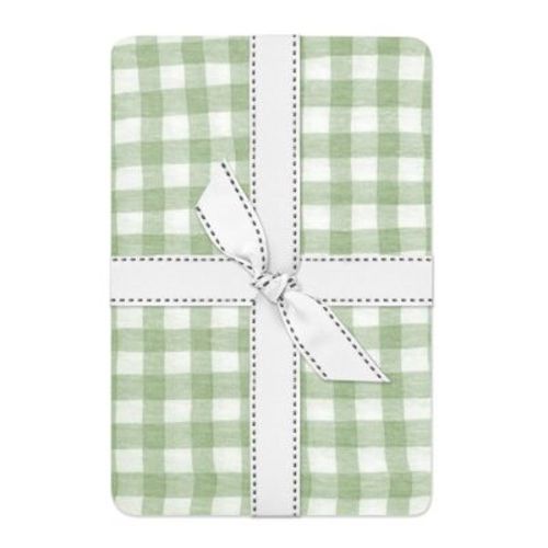 Butterblu FRANKIE Fitted Crib Sheet Sage Check One Size