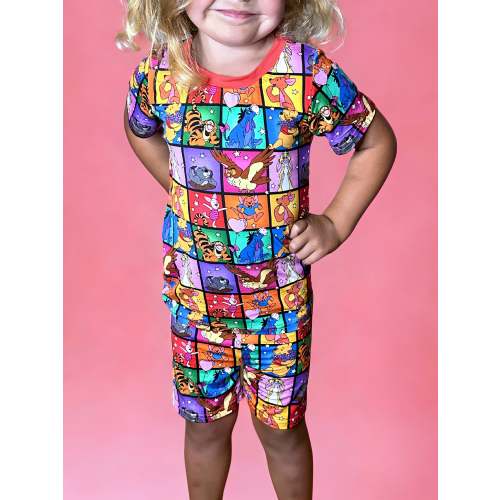 Hundred Acre Mosaic Bamboo Two Piece Short Sleeve and Shorts Pajama Set