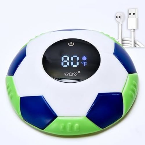 Baby Bath Thermometer - Digital Floating Water Thermometer with LED Display & Color Temperature Alerts, Rechargeable Bath Toy for Infant Bathtub Safety, Newborn Bath Essentials Gift