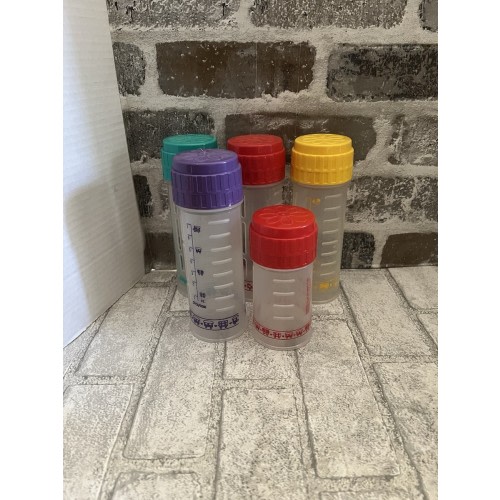 Vtg Playtex Nurser Drop-In Baby Bottles Lot of 5 Bottles Colorful