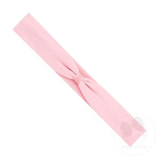 Add-a-Bow Cotton Jersey Baby Girls Hair Wrap - WHITE / NEWBORN (0-6 MONTHS) | Wee Ones Hair Bows & Accessories