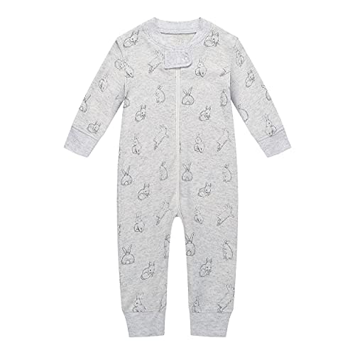 Owlivia Baby Boy Girl Zip up Sleep 'N Play Pjs, Footless, 6-12 M